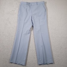 Vintage 70s Levi's Action Slacks Mens 35X32.5 Light Blue Straight Leg Mid-Rise