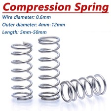 Molla a Compressione Filo Dia 0,6mm Pressione/Molle Bobina A2/304 Acciaio Inox