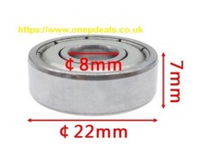 BEARING 608ZZ 8x22x7mm DOUBLE SHIELDED CLARK WELDER 100E MK2 FEED BEARING 8 X 22