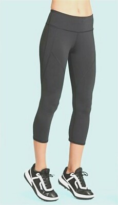 PRISMSPORT Active Pants Black Capri Cropped Size S~M 