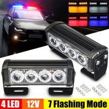 4-LED 12V Car Flassh Grille Beacon Light Warr Lamp