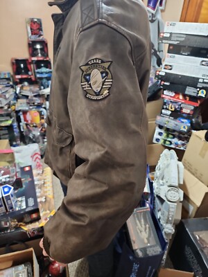 Star Wars Leather Bomber Jacket Episode 1 Bravo Squadron Pilot