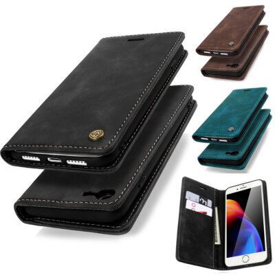 Flip Leather Wallet Case Cover for iPhone SE 2022/SE 2020 2nd/3rd Gen 8 7 Plus