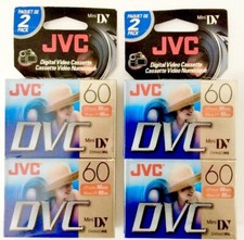 4 JVC DVC 60 Minute Digital Video Mini DV Cassette Tape DVM60ME New SEALED Lot