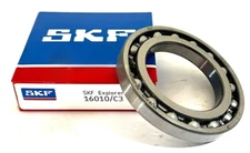 SKF 16010 C3 DEEP GROOVE BALL BEARING, OPEN TYPE, NO SEALS 50x80x10mm SKF 16010