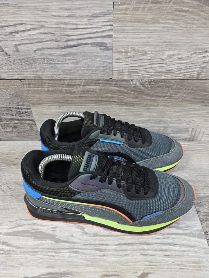 PUMA City Rider Ls Lace Up  Mens Size 7.5 Grey Sneakers Casual Shoes 385662-01 - Image 2 of 4