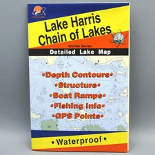 Lake Harris Chain of Lakes Detailed Map Florida Series Fishing Hot Spots L263