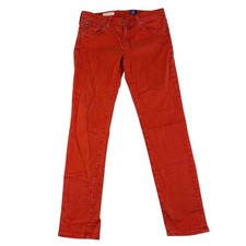 AG Adriano Goldschmied 28 Red The Stevie Ankle Slim Straight Jeans Made in USA