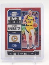 TYRESE HALIBURTON 2023-24 CONTENDERS OPTIC SEASON TICKET RED PRIZM #25 Q5908