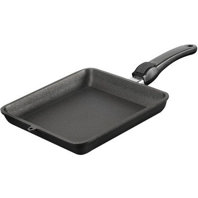 SKK Eck-Bratpfanne 24 cm Guss Antihaft beschichtet Viereckpfanne Griff abnehmbar