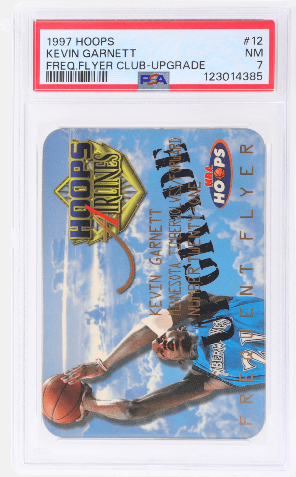 1997 Hoops Kevin Garnett Frequent Flyer Club Upgrade #FF12 PSA 7