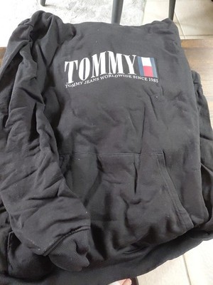 Tommy Jeans Hoodie Herren Gr. XL   Schwarz   Logo