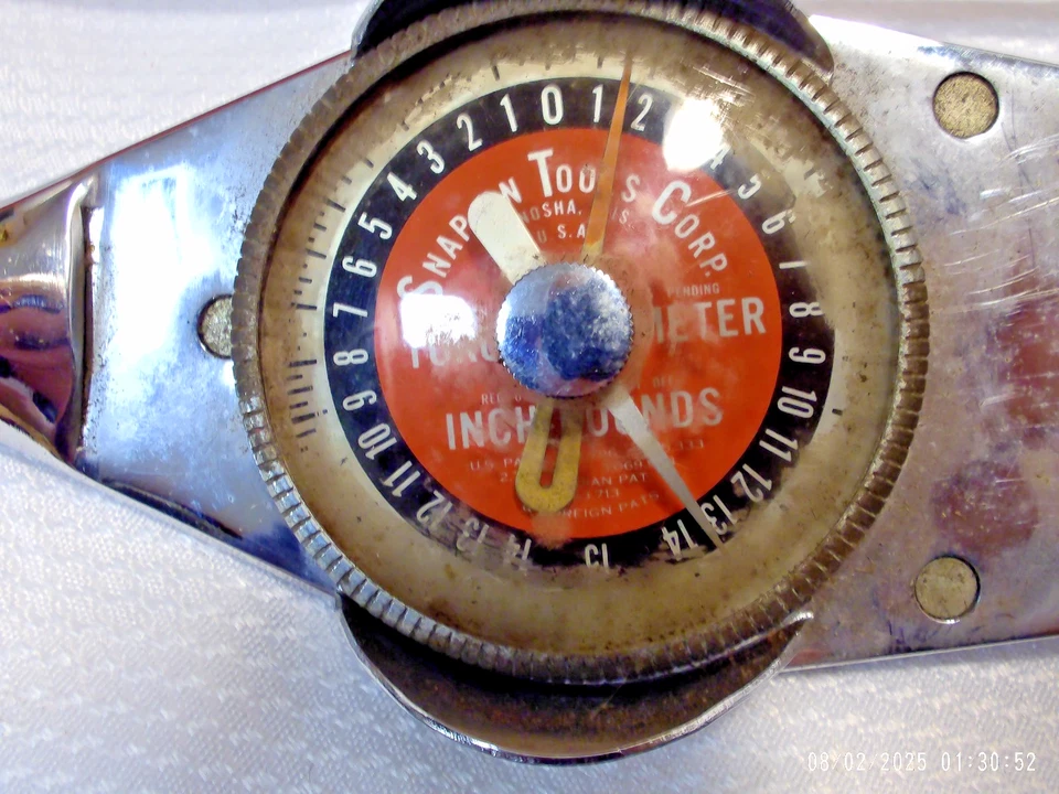 SNAP ON TOOLS 1/4" TORQOMETER DIAL TORQUE WRENCH TE1-FUA Inch POUNDS - Image 3 of 4