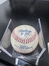 2014 Wrigley Field 100th Season Logo Game Used Baseball MLB Auth Chicago Cubs