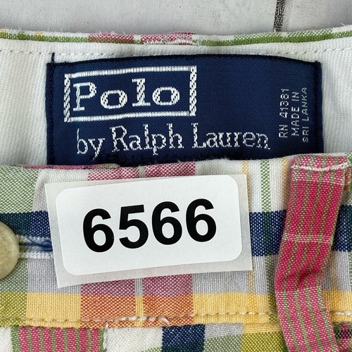 VTG 90s Polo Ralph Lauren Madras Plaid Patchwork 9" Prospect Shorts Size 36 - Picture 14 of 14