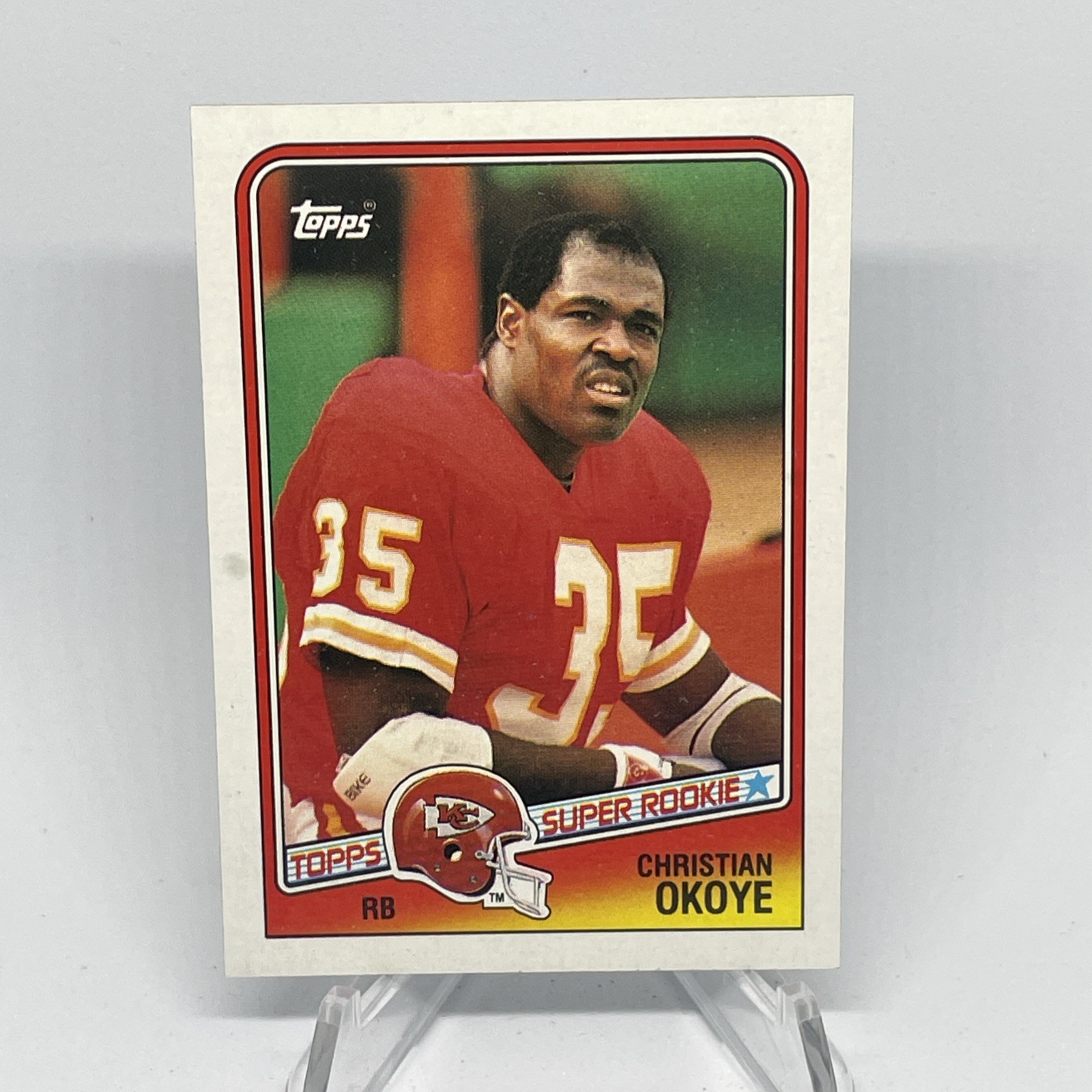 1988 Topps #363 Christian Okoye Rookie Card (RC) Kansas City Chiefs NM-MT