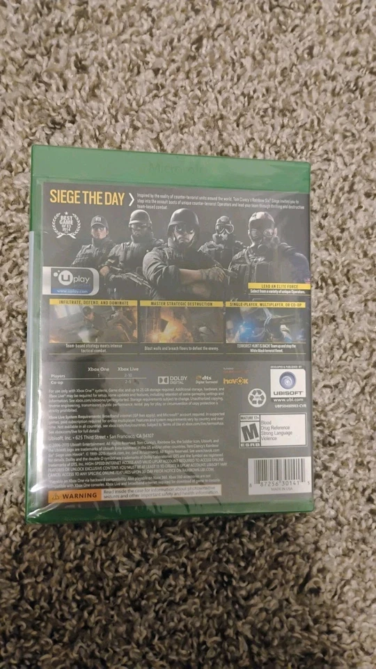SEALED ORIGINAL Tom Clancy's Rainbow Six Siege Xbox One - Image 2 of 4