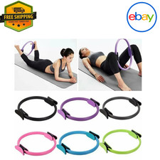 Pilates Ring Yoga Fitness Double Handled Exercise Circle Gym Resistance Wheel  