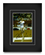 Nadia Comaneci Signed 10x8 Photo Autograph Olympics Gymnastics Gift Display +COA