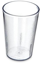 55268107 Stackable ShatterResistant Plastic Tumbler, 8 oz., Clear Pack of 6 