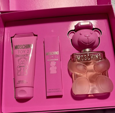 Moschino Toy 2 Bubble Gum Gift Set EDT Spray 100ml + Travel 10ml + Lotion 100ml