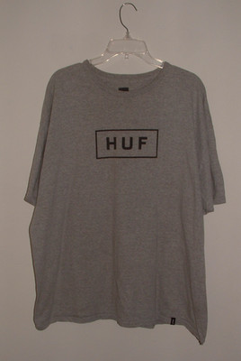 HUF Men's T-Shirt, XXL, Cotton / Polyester, Gray, pre-owned