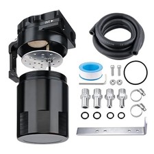 Oil Catch Can, 300ML Universal Baffled Catch Can Kit with 5FT 3/8 Inch Black