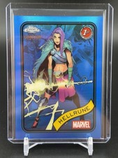 2025 Topps Chrome Marvel Hellrune #199 Blue Refractor /299 1st Appearance