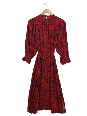 MNG Robe à manches longues Dames Robe T EU 34 rouge-noir style décontracté - Photo 1/4