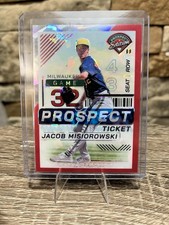 2024 Panini Prospect Edition Jacob Misiorowski Brewers Prizm Ticket #156