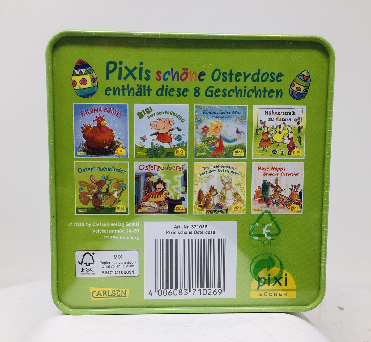 Pixi 8 Mini Easter Books in Tin Story Box Bunny Bedtime German