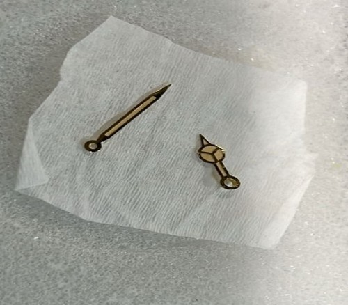 ROLEX PATINA CREAMY YELLOW TONS ORIGINAL 1680, 1665 TRITIUM HANDS SET