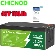 48V 100Ah LiFePO4 Lithium Battery 5120Wh Deep Cycle Built-in BMS For Golf Cart