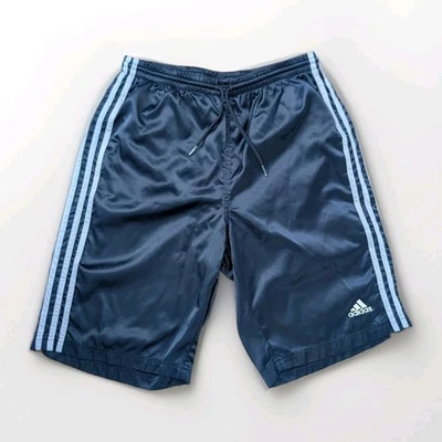 ADIDAS WVN S3 Glanz Nylon Shorts 164 Kinder blau Vintage Sport Freizeit Fitness - Bild 1 von 4