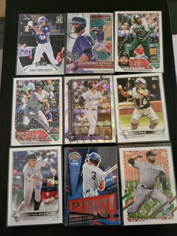 Lote (56) tarjetas coleccionables de los Colorado Rockies tarjetas de novato, prospecto, veterinarios Foto 4 de 4