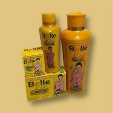 4pcs Belle Vie Curcuma Extracts Body Lotion,  Serum & Face Cream. Soap.