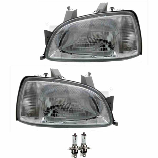 Scheinwerfer Set Rechts & Links H4 FüR Renault Clio I B/C57_ 5/357_ Inkl. Lampen-image