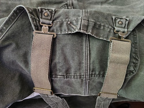 Carhartt VTG Heavy Duty Work Overalls Double Knee Mens 40x30 Olive Green - Picture 3 of 6