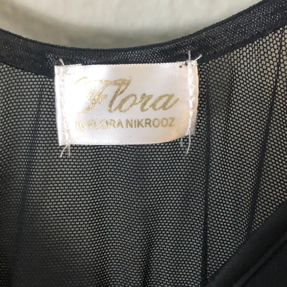 Lencería Flora Nikrooz Babydoll Chemise Slip Pequeña Negra Roja Gasa Volantes Rosa Foto 3 de 4