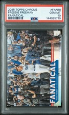 Freddie Freeman 2025 Topps Chrome Fan18 Fanatical Ssp Psa10 Gem Mt Dodgers