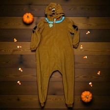 Scooby-Doo Kids Hooded Fleece Costume Union Suit Pajama Sleeper Medium 8 
