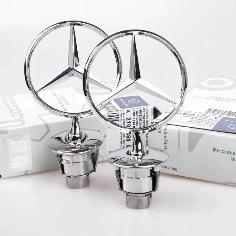 For Mercedes-Benz Front Hood Ornament Mounted Standing Star Badge Emblem US NEW Foto 3 de 4