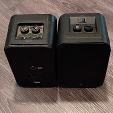 Rosemary Wireless Bookshelf Speakers Black Rectangular Plastic Pair