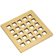 3.75 Inch Square Shower Drain Cover 5mm Thick Floor Drain Square Grille Brus...
