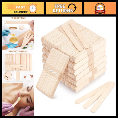 1500 Pcs Jumbo Wooden Wax Sticks 6-Inch | Multi-Purpose Wax Spatulas & Craft Sti