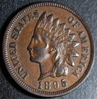 1895 INDIAN HEAD CENT -With LIBERTY & Near 4 DIAMONDS - AU UNC