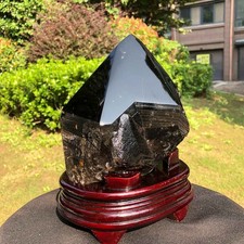 8.07LB Natural Dark tea quartz Crystal Specimen Reiki Mineral Add bracket  2341