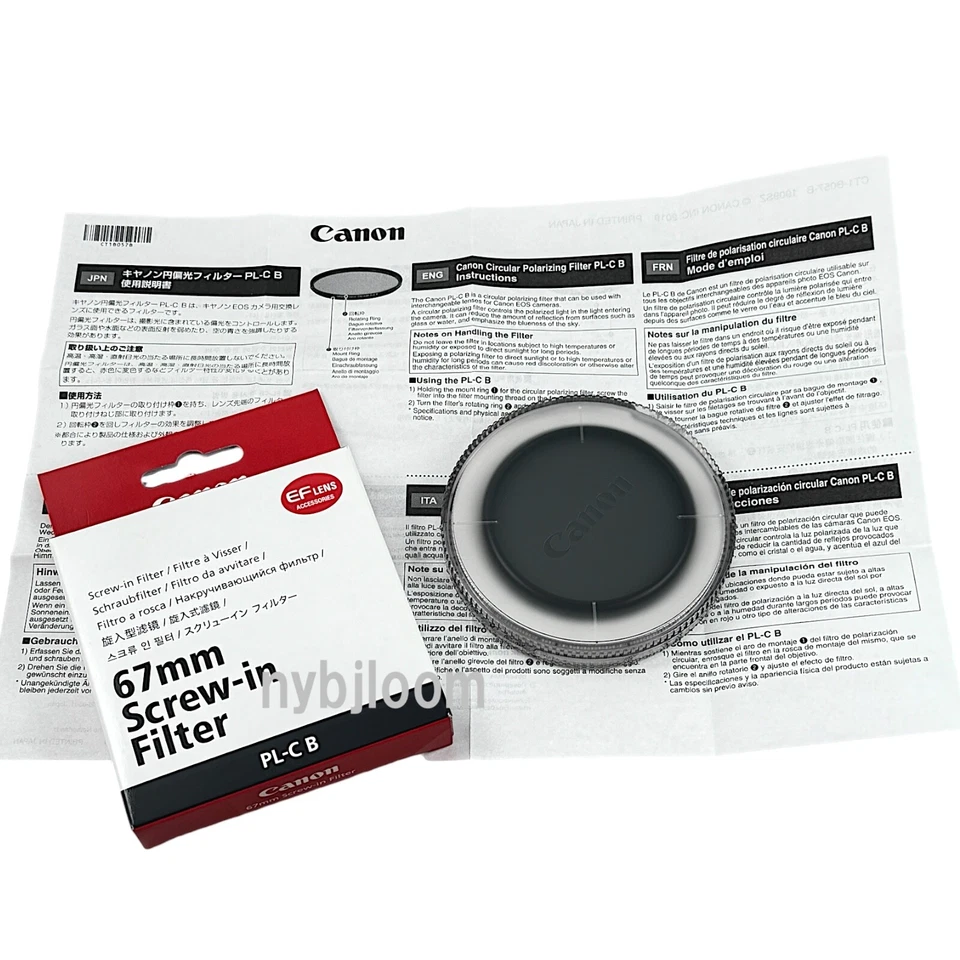 New CANON Circular Polarizing Filter 67mm  PL-C B 67mm Screw-in Filter - Image 3 of 4
