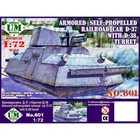 UMT 601 Plastic model kit 1:72 Armored self-propelled railroad car D37 with D-38