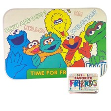Sesame Street Retro Character 1994 Placemats Double Sided Vintage Set of 4